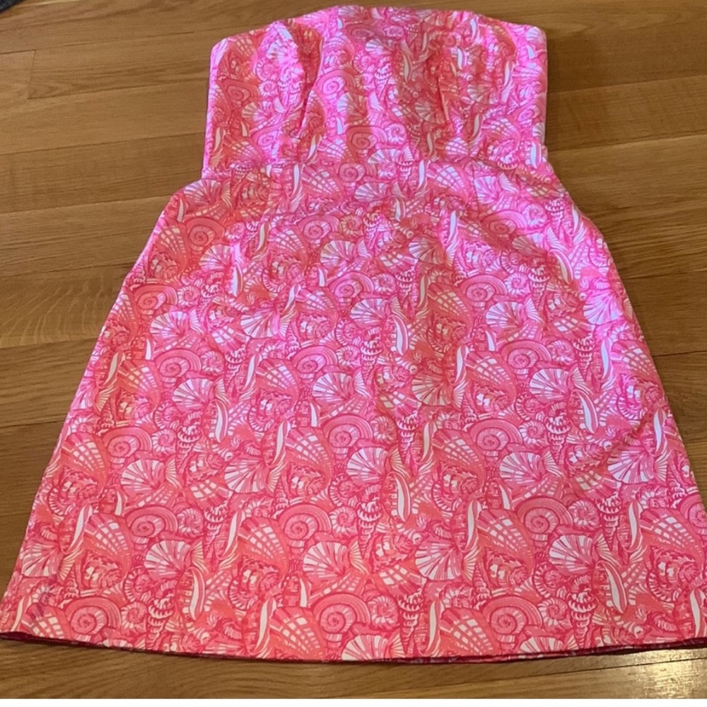 Vineyard Vines structured pink shell dress with ribbing - Picture 5 of 13